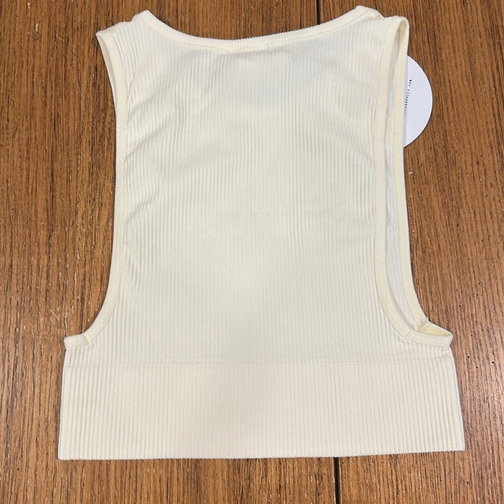 PRINCESS POLLY White Ribbed Tank - Picture 5 of 7